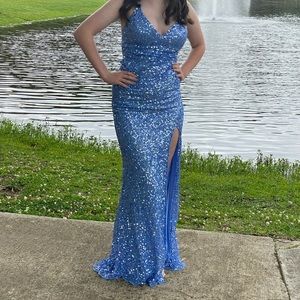 PRIMAVERA PROM DRESS PERIWINKLE BLUE SIZE 6